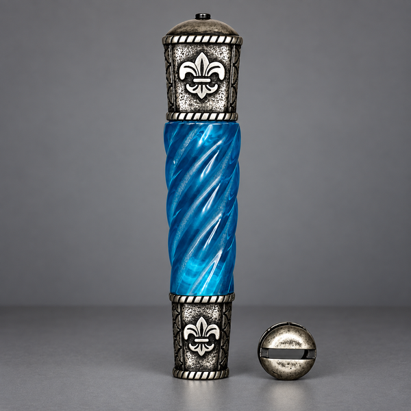 CABO FLOR DE LIZ TORNEADO AZUL
